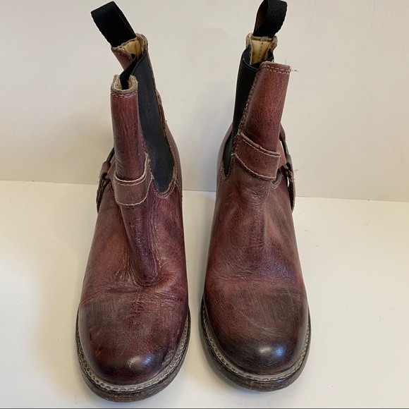 Bed Stu Women's Liberate Rustic Heeled Boot Dark Scarlett 7.5 - Picture 2 of 8